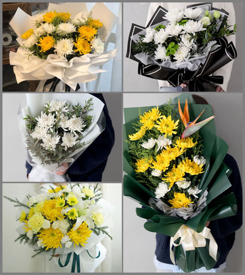 山东莱芜钢城区颜庄镇半壁店子村白事花束代送